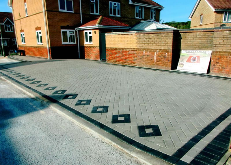 Paved parking area