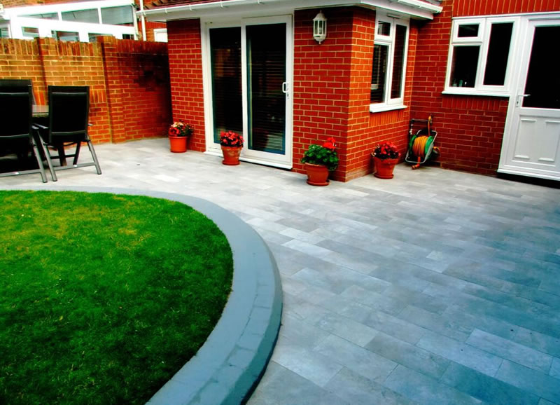 Paved patio area